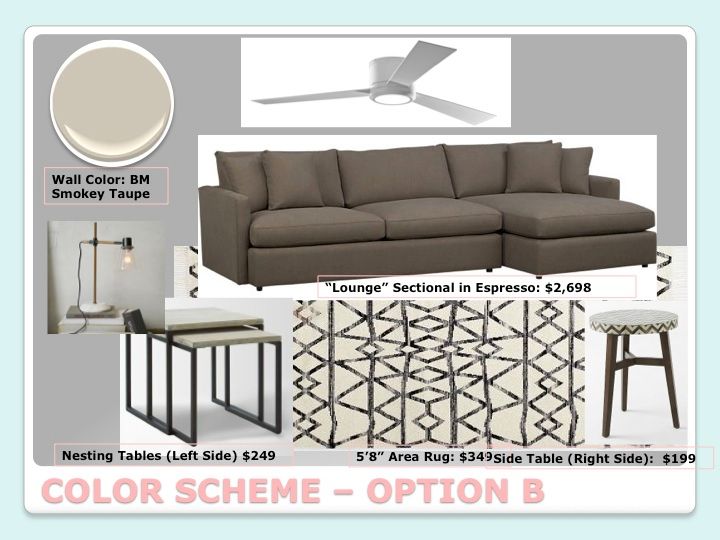 Example Custom Living Room Interior Decor Package