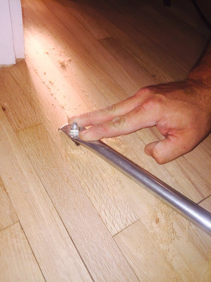Scraping residue by hand