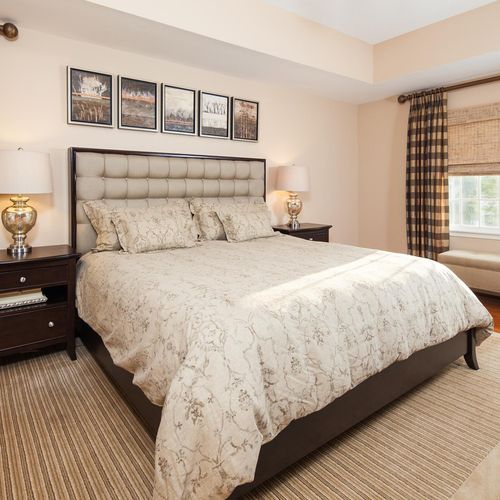 Elegant and contemporary master bedroom