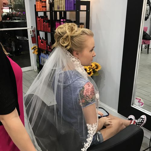 Wedding trial hair/makeup/veil fitting 