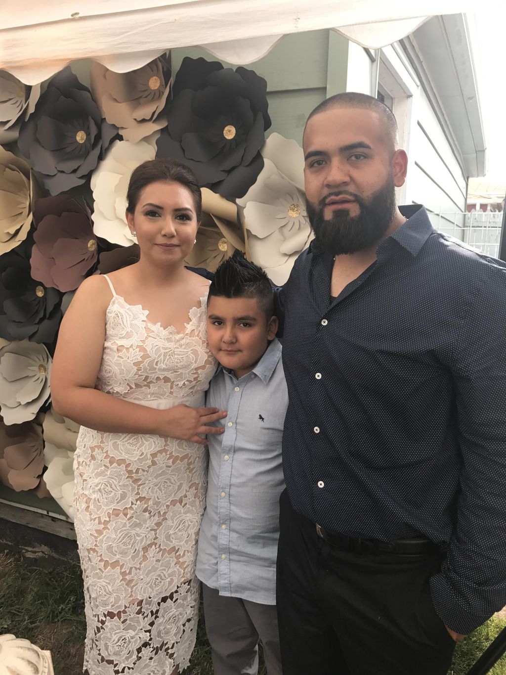 The stunning Gabriella, her son and now husband Er