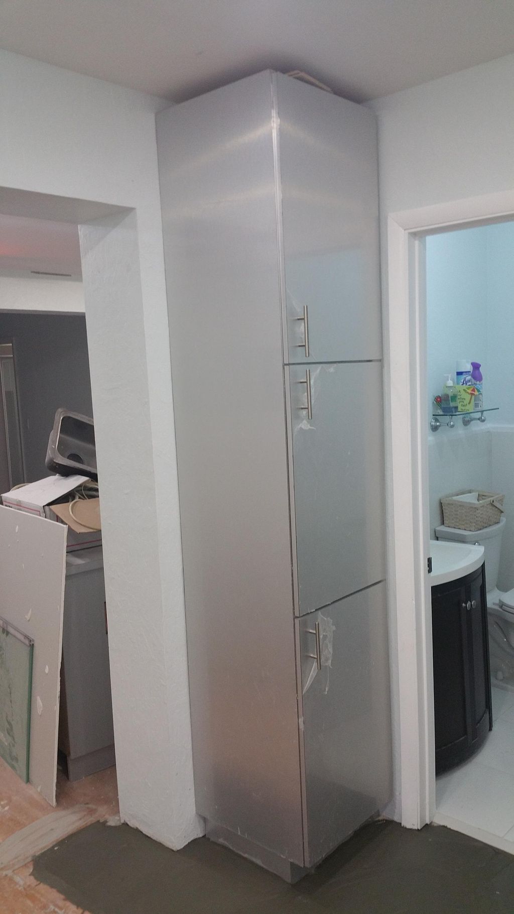 New Cabinets Stainless Steel Formica - Painted Who