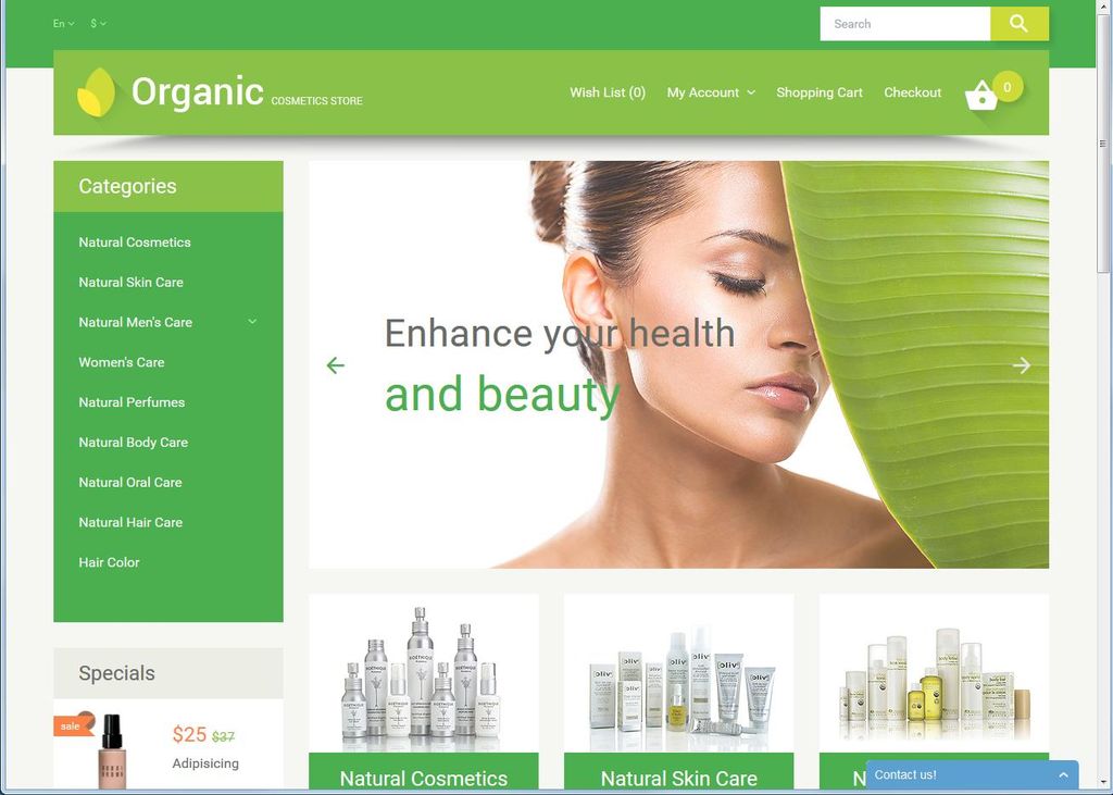 Cosmetic Ecommerce site