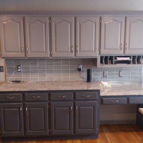 Painted Cabinets, walls, and woodwork