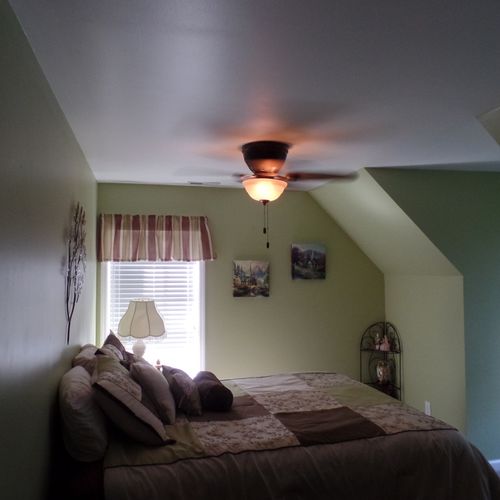 Ceiling Fan. This was a new install where a electr