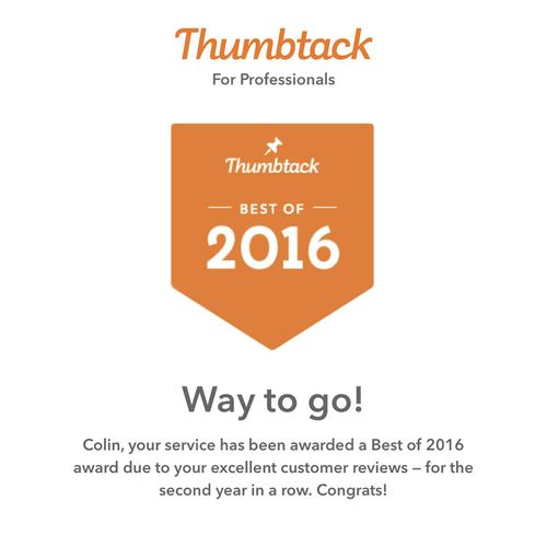 Thumbtack Best of 2016 Award