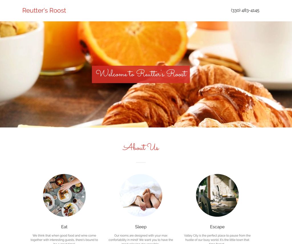 **Reutters Roost - Website Design**