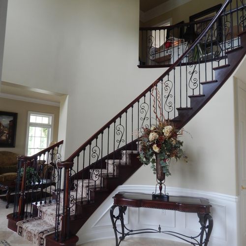 Elegant foyer repaint to get home ready for the ma