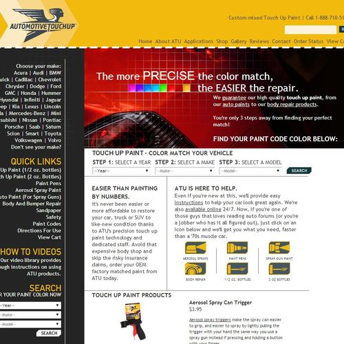 Automotive Touchup Paint Business Website