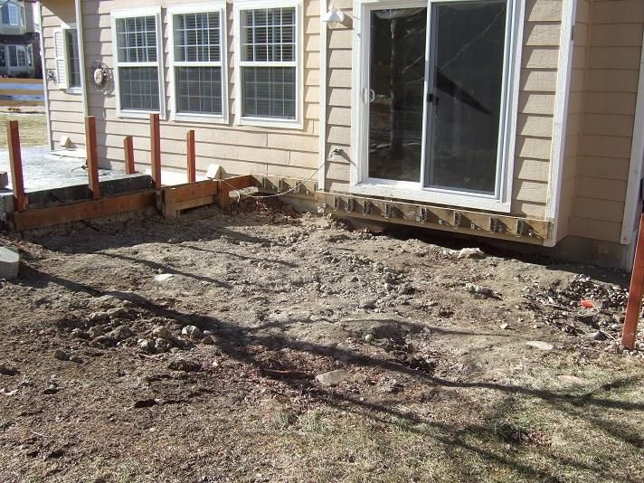 Before deck build and stain.