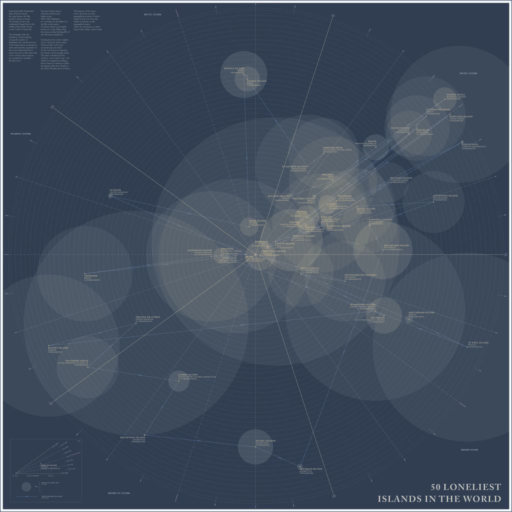 50 Loneliest Islands / Infographic