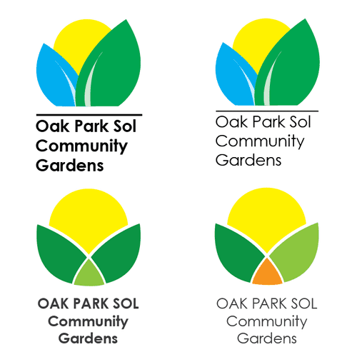 Logo designs for local community gardens.
