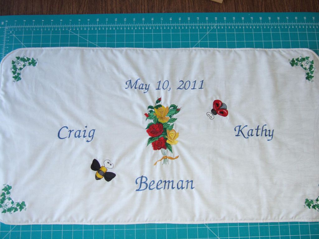 table runner for wedding couples