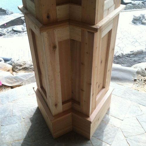 Cedar Wrapped Support Columns