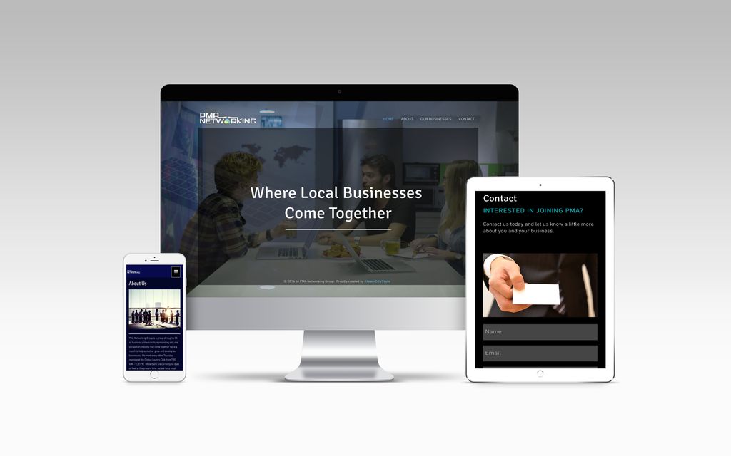 mobile, tablet, and desktop-ready website design f