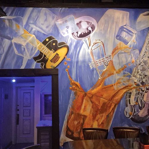 12' x 15' mural, Oliver's blues club, Columbus OH