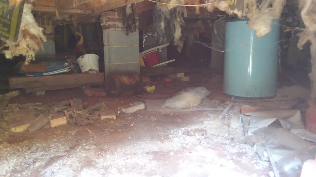 Crawlspace BEFORE-  NO BARRIER GREAT spot for unwa