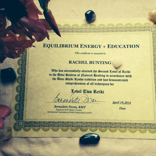 Reiki Level II Certificate
