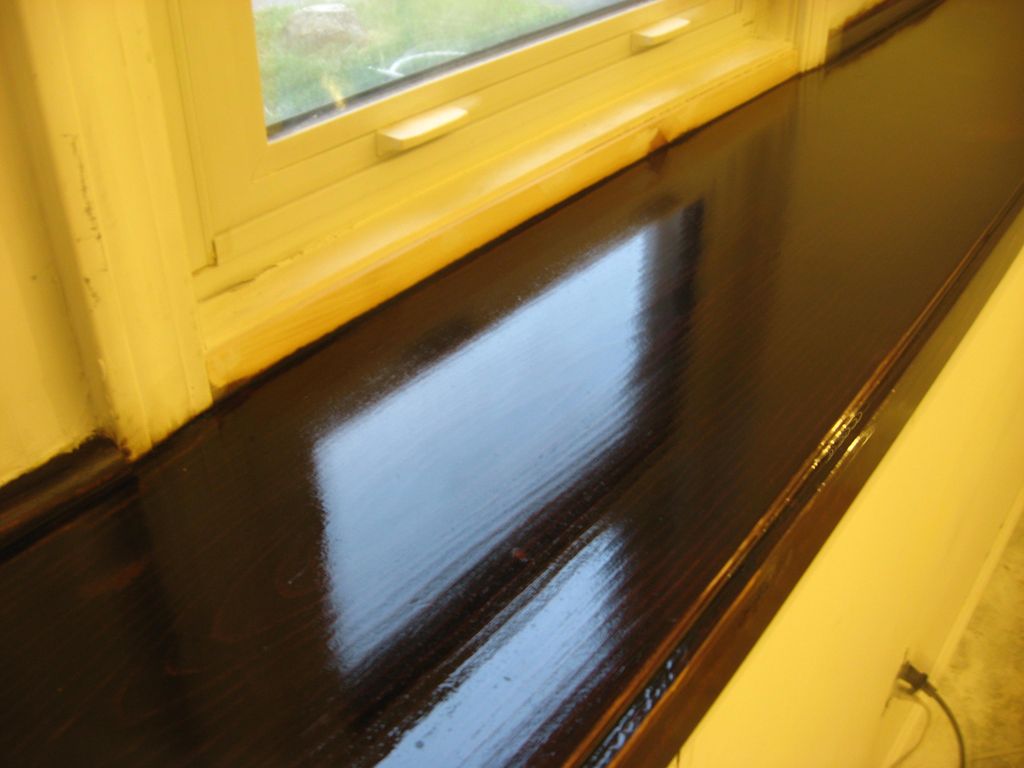 Nice stain and polyed pine shelf