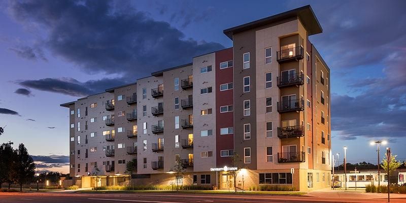 Meet with me at Union Station Apartments, right ne