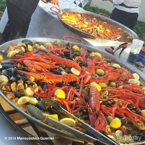 Seafood (front) & Vegetarian (back) Paella for Mal