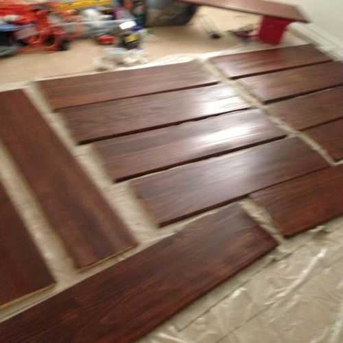 Stain wood for stairs