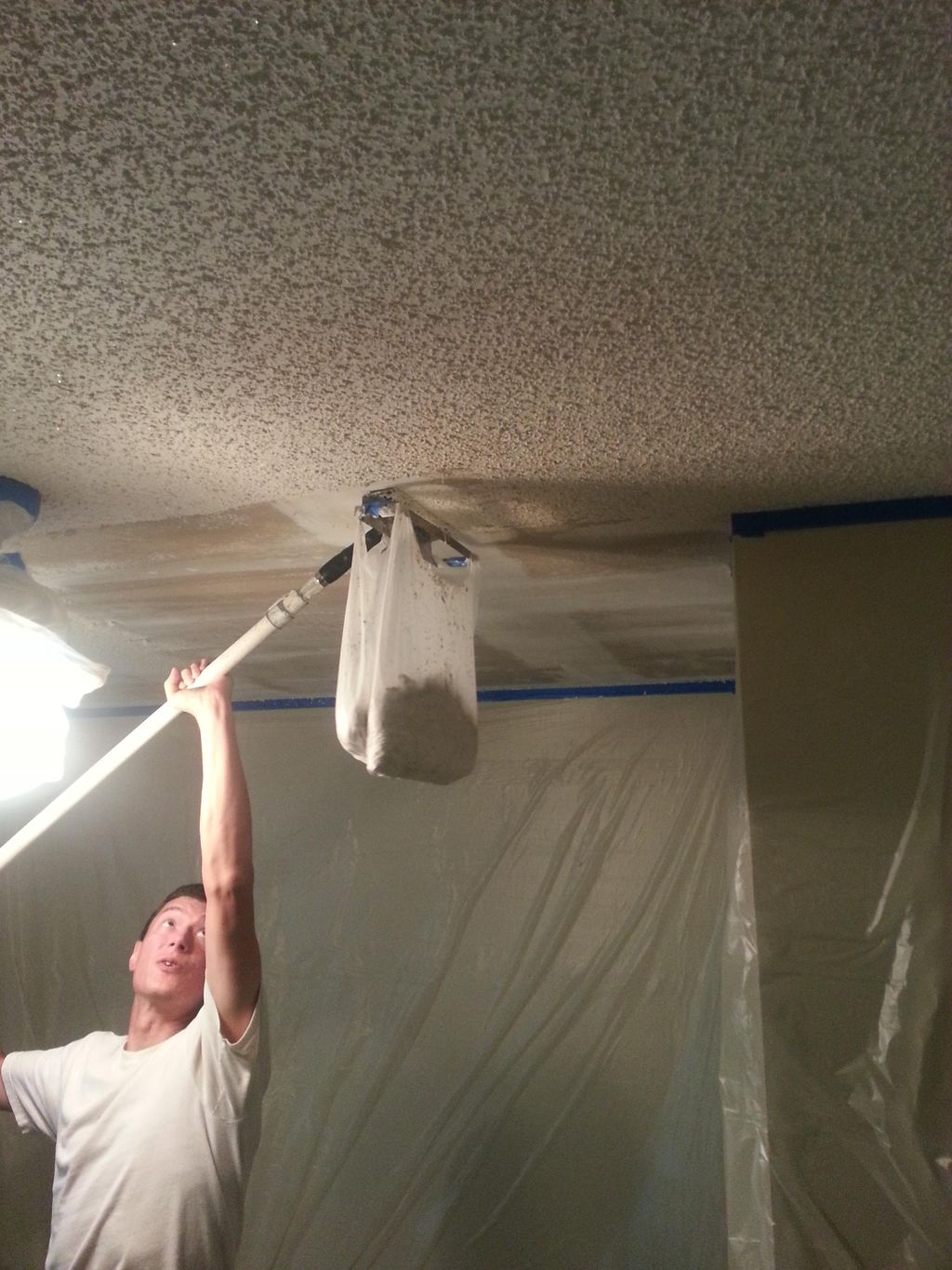 Removing acoustic ceiling