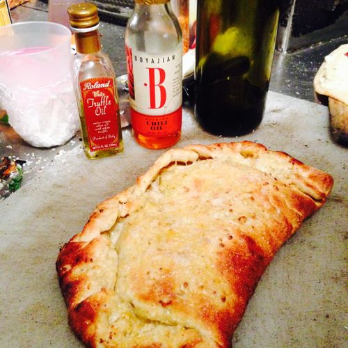 Calzone from our mobile wood fired oven