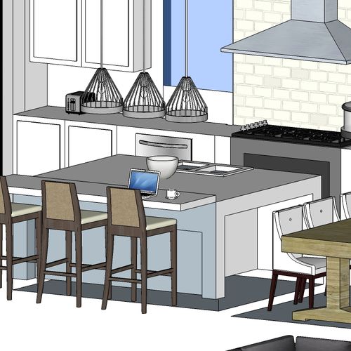 Rendering of the Lewis kitchen