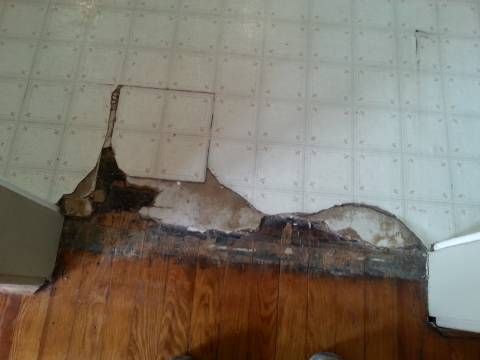 damage to floor tile