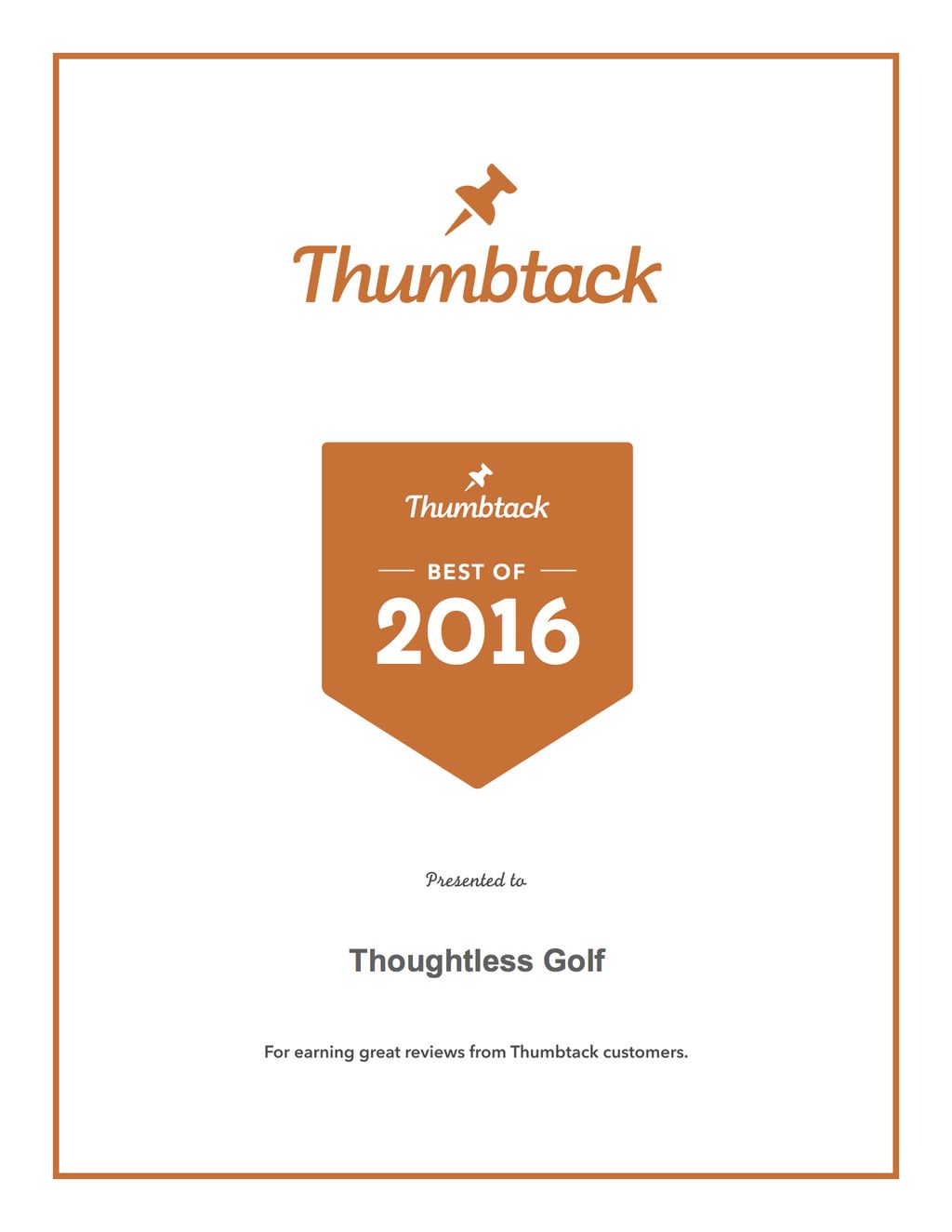 Best of 2016 Award