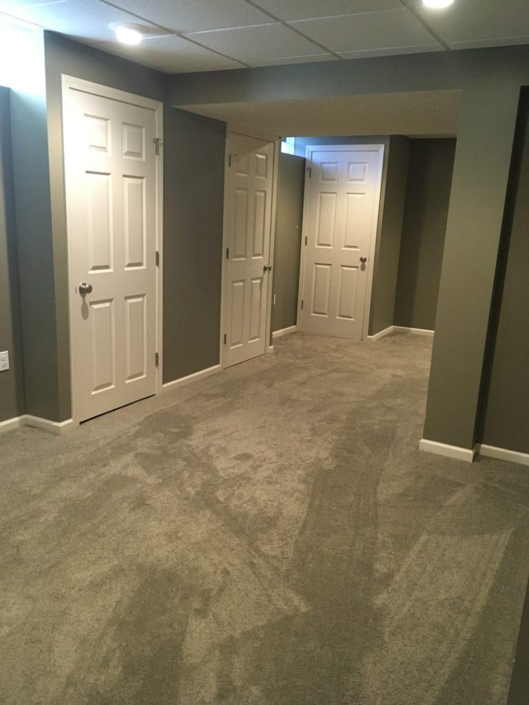 Carpet Installation in Living Room & Basement