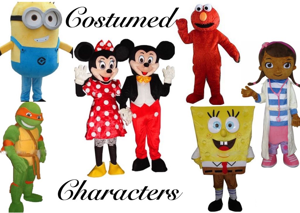 We have tons of Costumed Characters to choose from