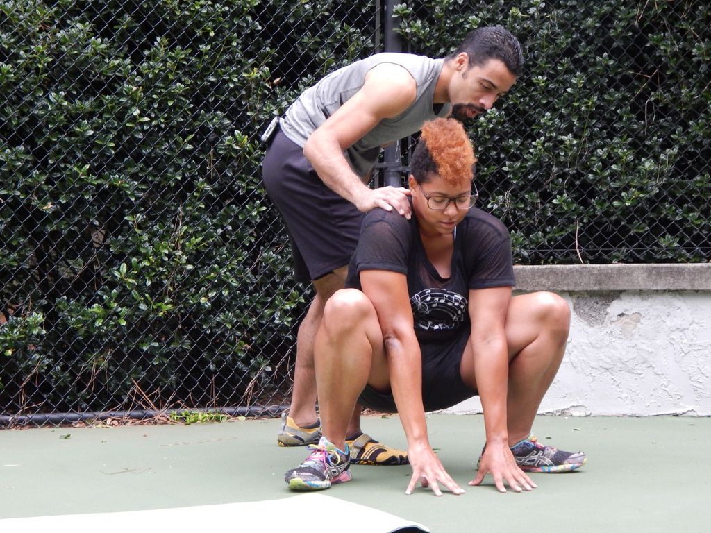 Teaching proper form.