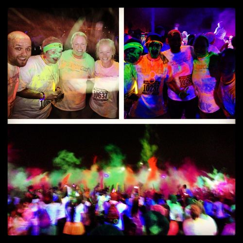 Running the 5K Blacklight Run with some great clie