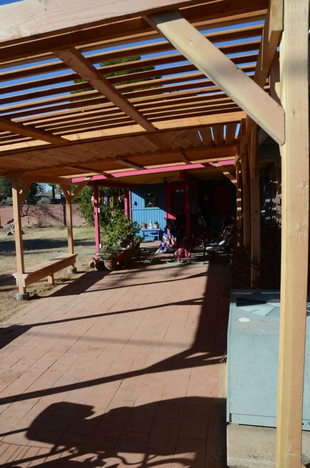 Patio cover.  Designed to shade south-facing bedro