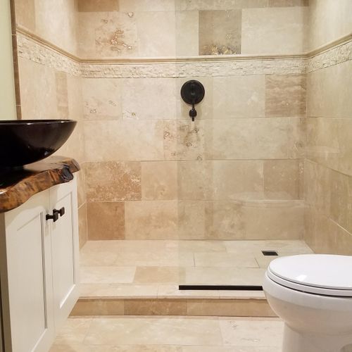 Bathroom Remodel - Walk-In Shower - High End