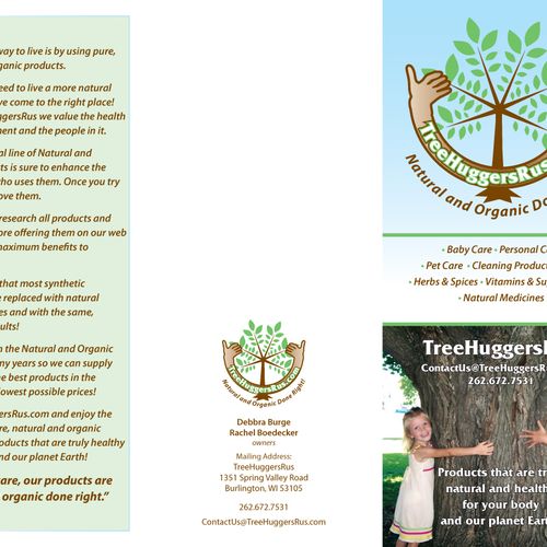 Brochure design and logo rebranding for organic pr