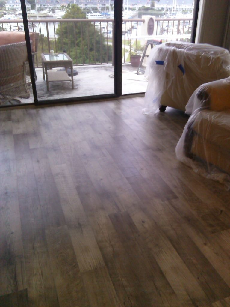 Inter-locking, floating Vinyl Planks