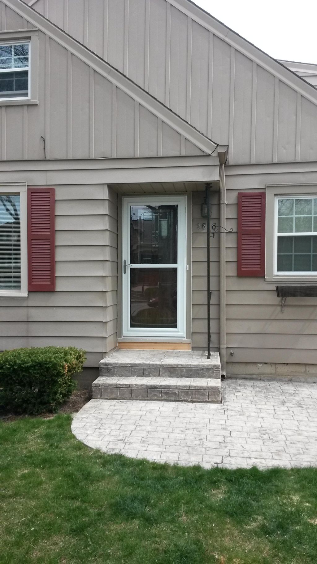 New front prime door and storm door.