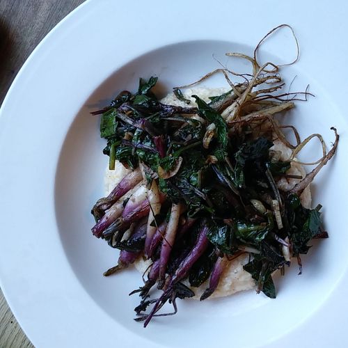 roasted salad turnips with sage brown butter and g