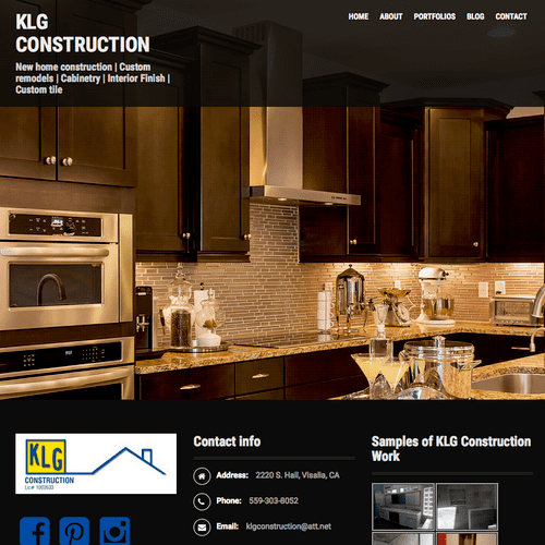 KLG Construction - Wordpress website design for co