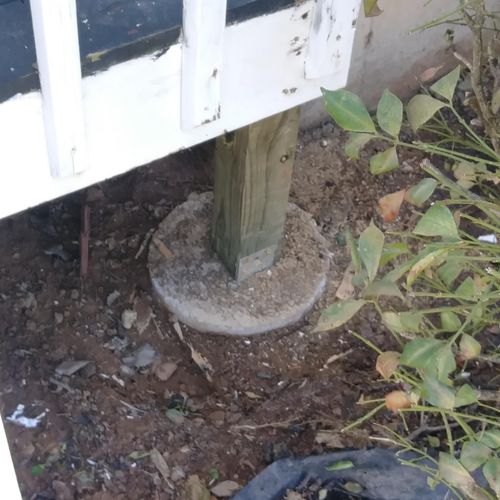 Replaced Rotted Porch Post