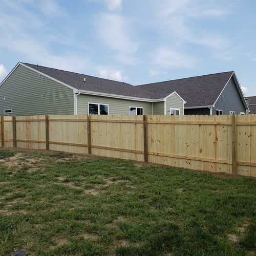 6-ft Pressure treated, total-privacy fence w/ slop