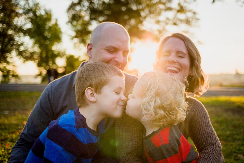 A family portrait at Libby Hill Park in Richmond, 
