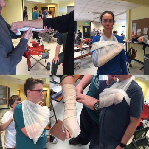 Wilderness First Aid splint practice