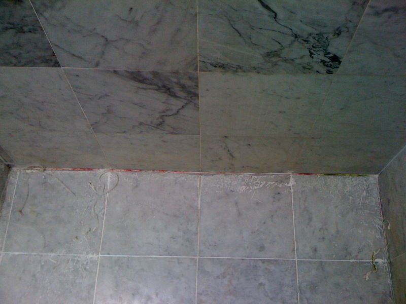 caulking before