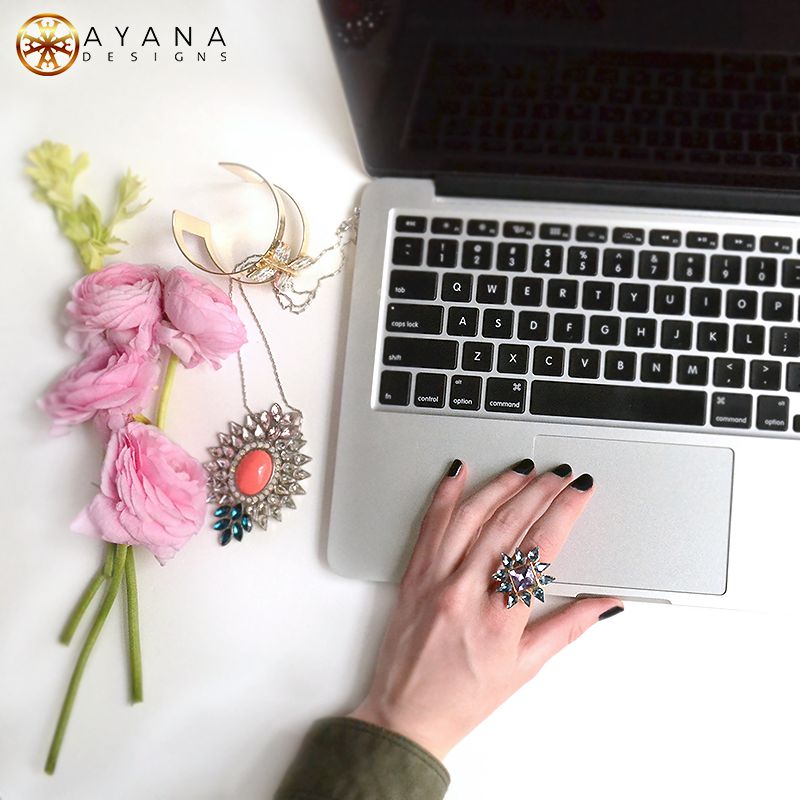 Social media content for a jewelry brand.