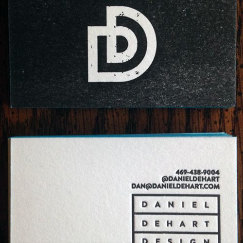 Letterpress business cards, designed and printed b
