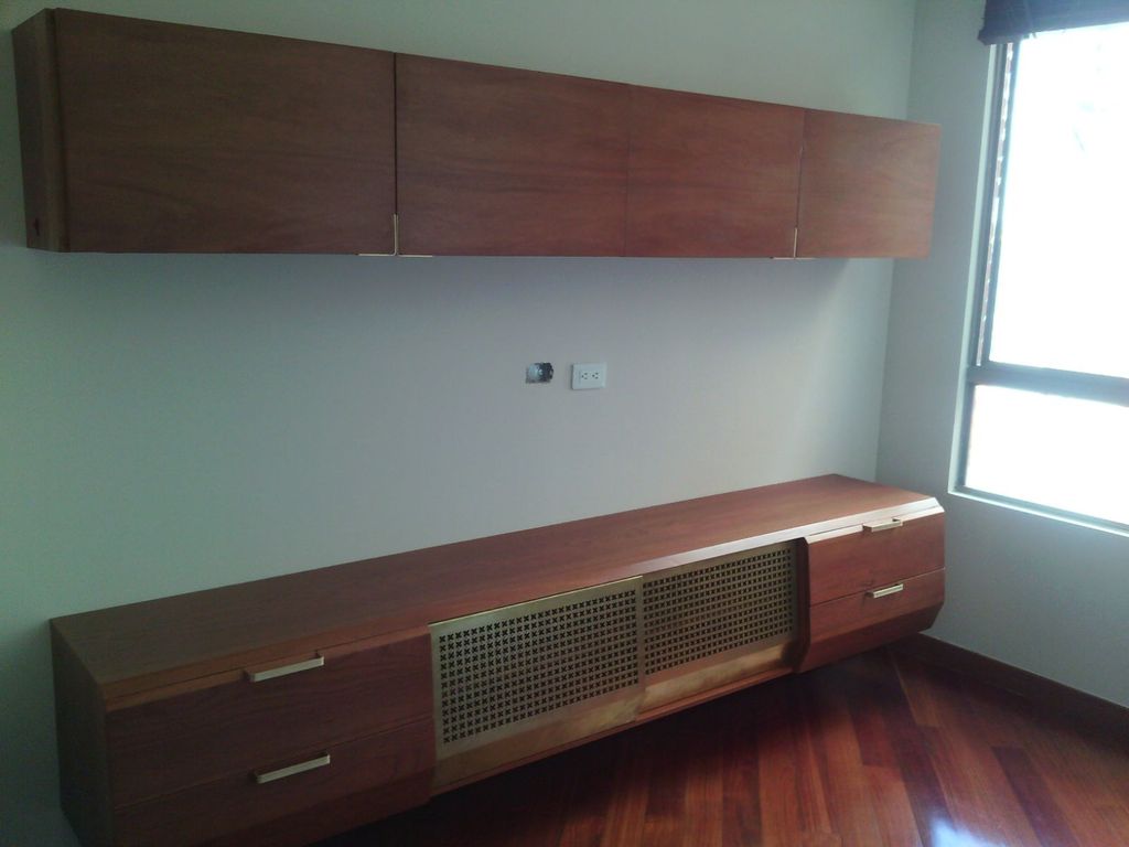 TV Room Cabinet with brass sliding doors
